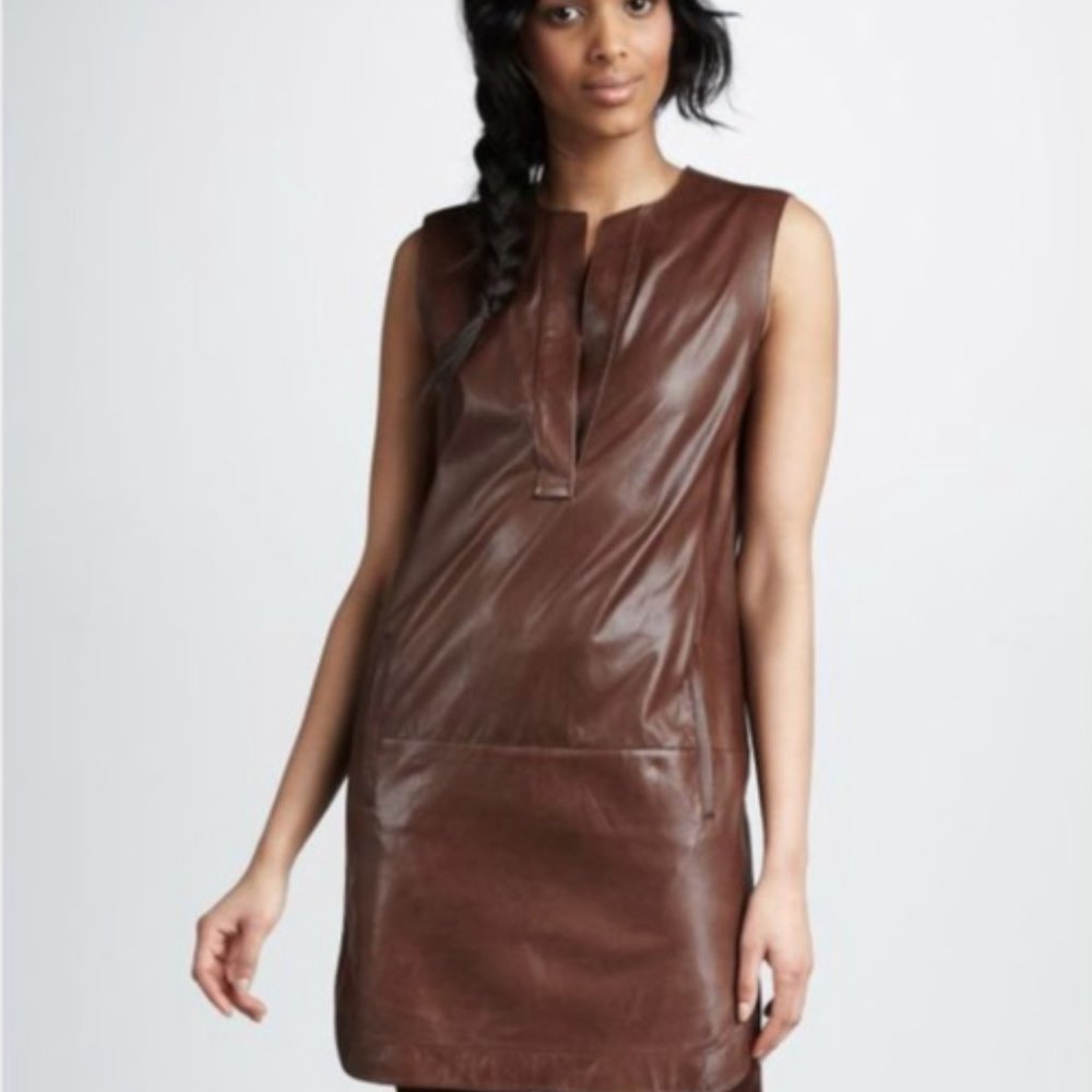 Leather Shift Dress